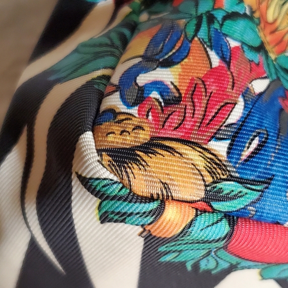 Gianni Versace Floral Black Leather/Canvas Bucketbag Shoulderbag/CB. - Picture 10 of 12